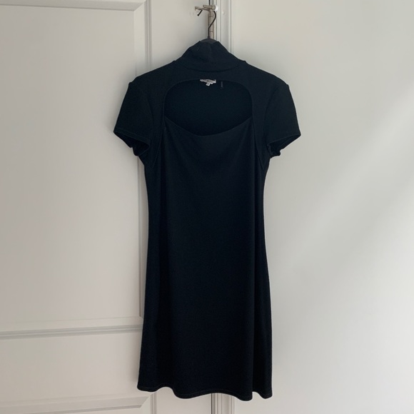 HP 💕 Helmut Lang || Wool Mock-Neck Cutout Dress - Picture 4 of 8